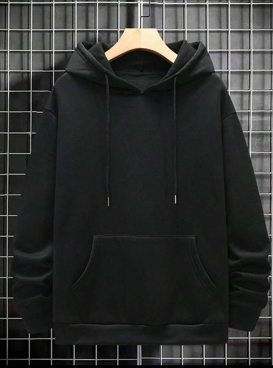 Casual Black Hoodie for Men