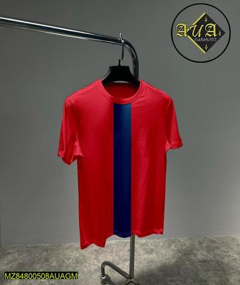 Cross Panel Graphic Cotton Jersey Shirt